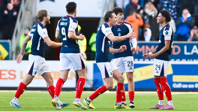 Falkirk players celebrating