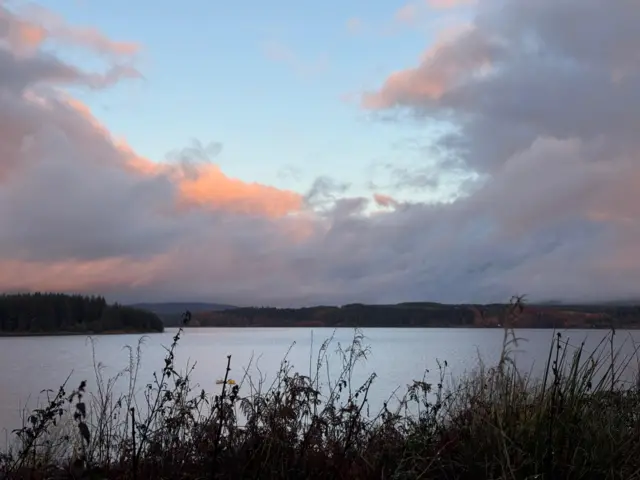 Sunrise over Kielder Forest Park