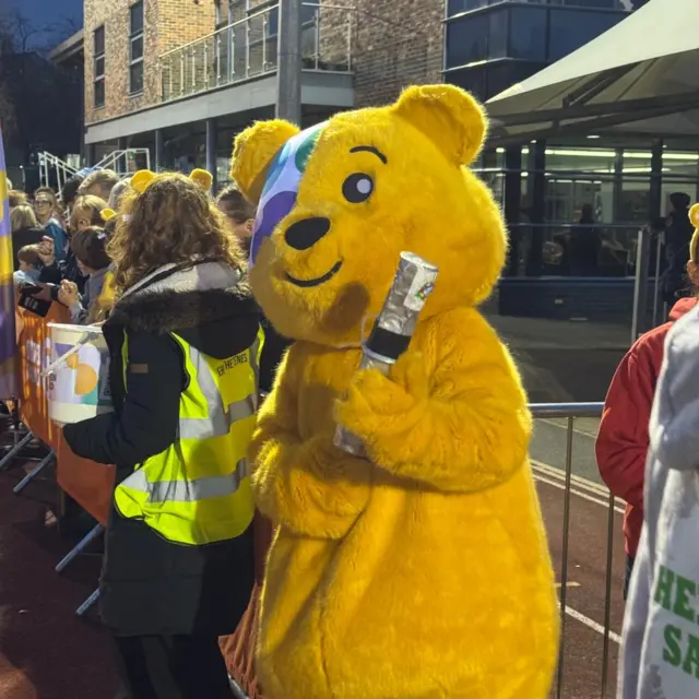 Pudsey at the finish line