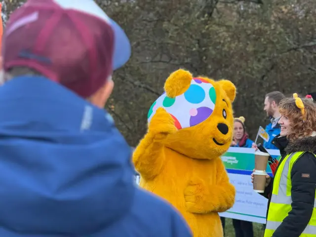 Pudsey at the starting line