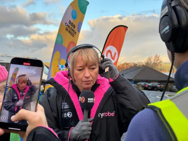 Sara speaks to Scott Mills before setting off on her epic quest