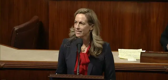 US Representative and New Jersey Governor-elect Mikie Sherrill addresses the US House of Representatives