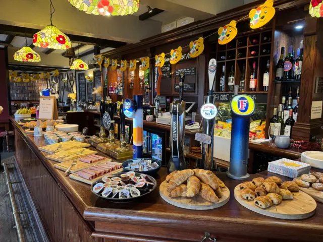 A serious spread at The Cross Keys Pub in Hamsterley