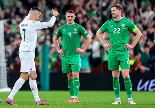 Cristiano Ronaldo is sent off