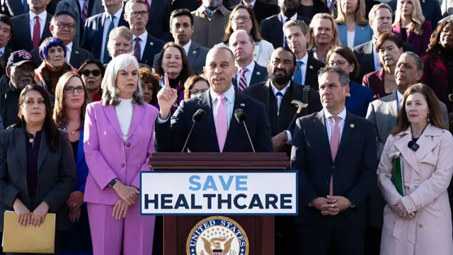 House Democrats held a rally to "save healthcare" earlier on Wednesday