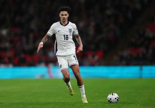 Nico O'Reilly of England runs with the ball