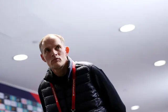 Thomas Tuchel, Head Coach of England, arrives