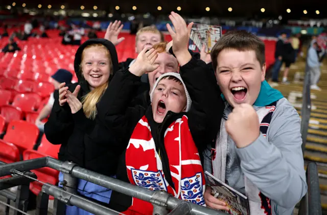 England fans show their support
