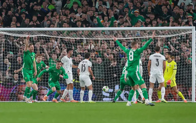 The Republic of Ireland celebrate