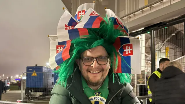 Northern Ireland fan in Slovakia