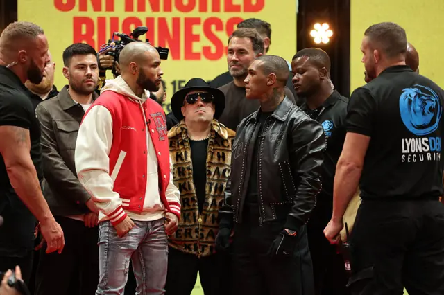 Chris Eubank Jr and Conor Benn face-off at the final news conference