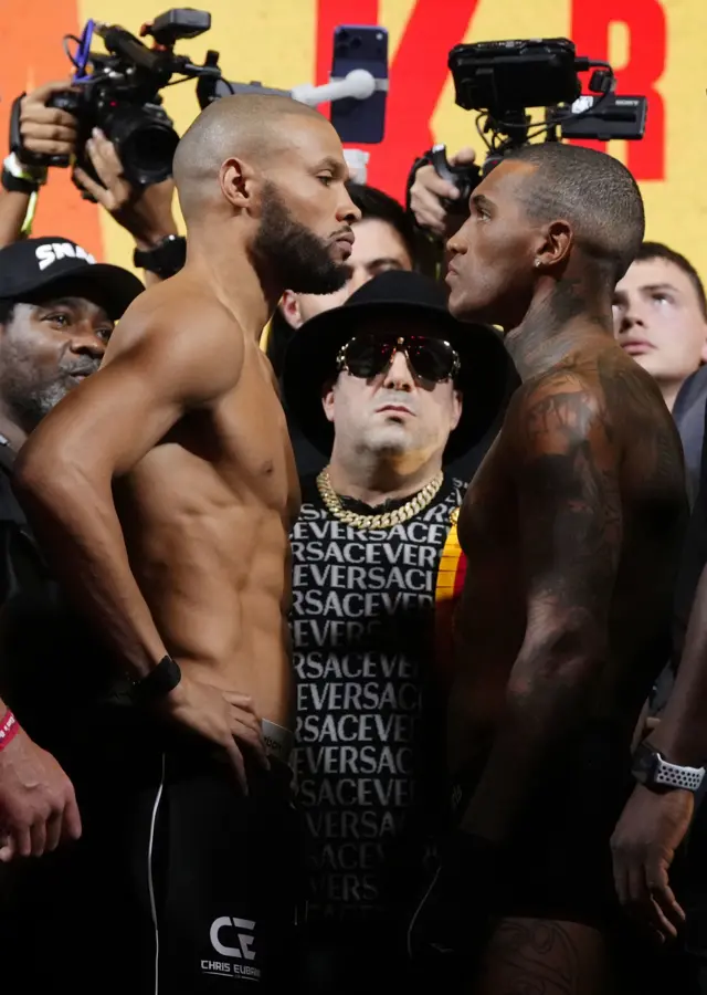 Chris Eubank Jr and Conor Benn face off