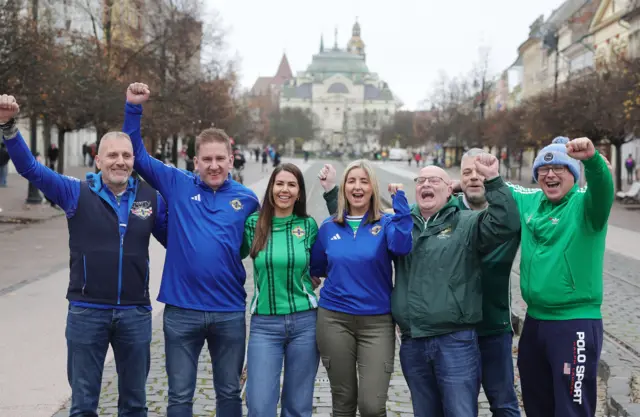 Northern Ireland fans in Kosice