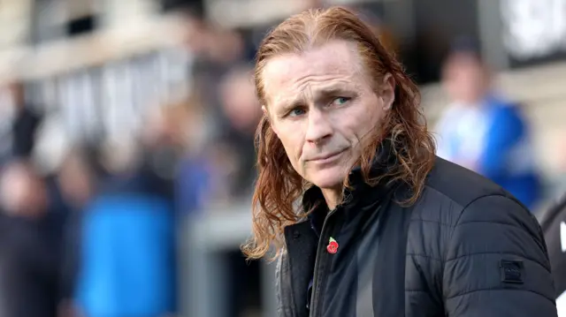 Gillingham boss Gareth Ainsworth during the 1-0 win at Bristol Rovers