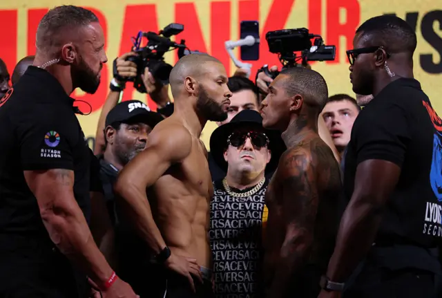 Chris Eubank Jr and Conor Benn facing off
