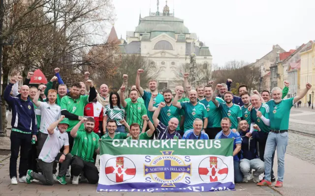 Northern Ireland fans in Kosice