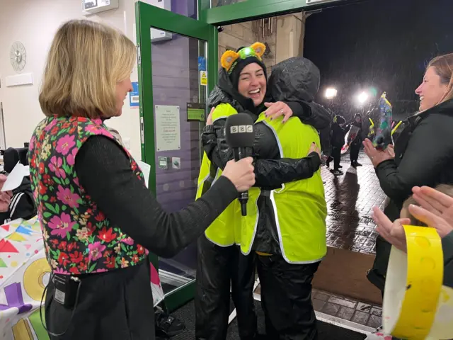 Amy and Lindsey at the end of the challenge