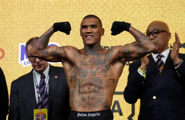 Conor Benn weighs in