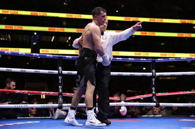 Jack Catterall and Ekow Essuman exchange punches