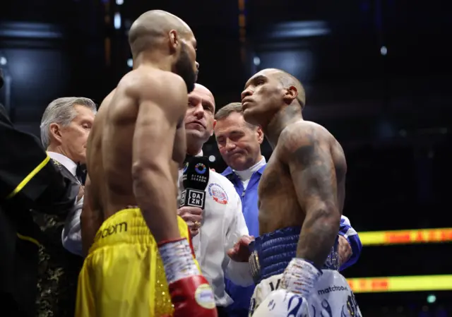 Chris Eubank Jr and Conor Benn meet in the ring