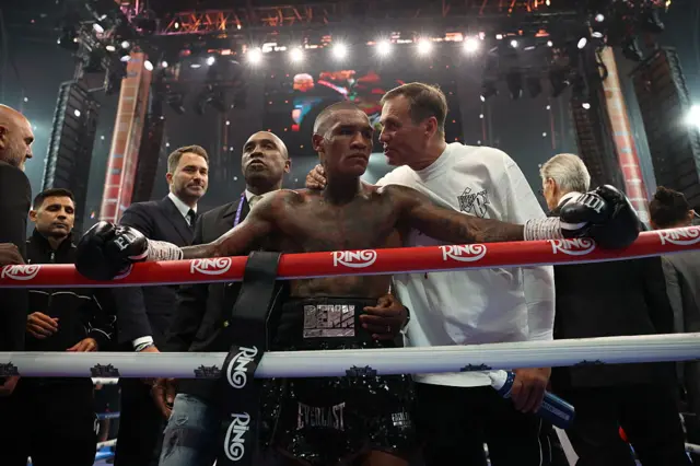 Conor Benn is dejected after losing