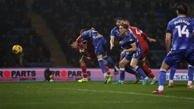Geraldo Bajrami draws Crawley level with a header