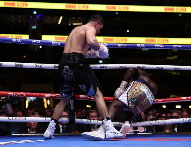 Jack Catterall and Ekow Essuman exchange punches