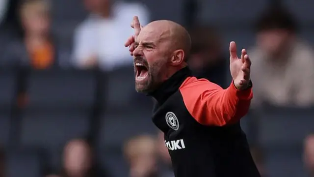 Paul Warne shouting on the touchline