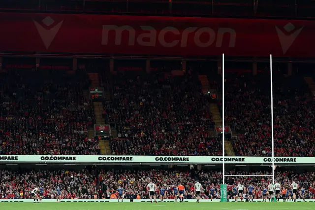 Jarrod Evans slots the winning penalty for Wales against Japan