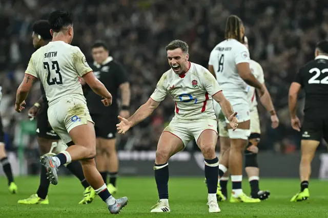 George Ford celebrating
