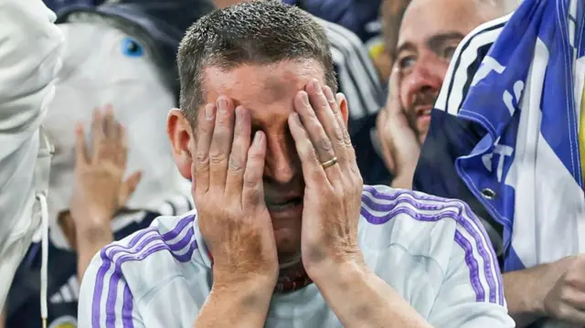 Scotland fan looking nervous