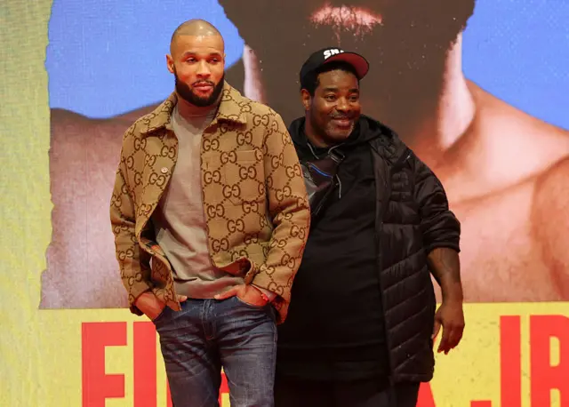 Chris Eubank Jr and Brian McIntrye at the news conference