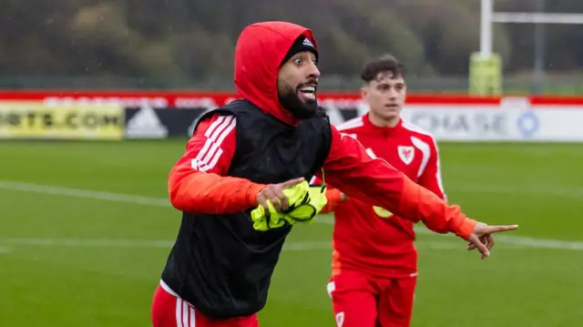 Sorba Thomas in Wales training