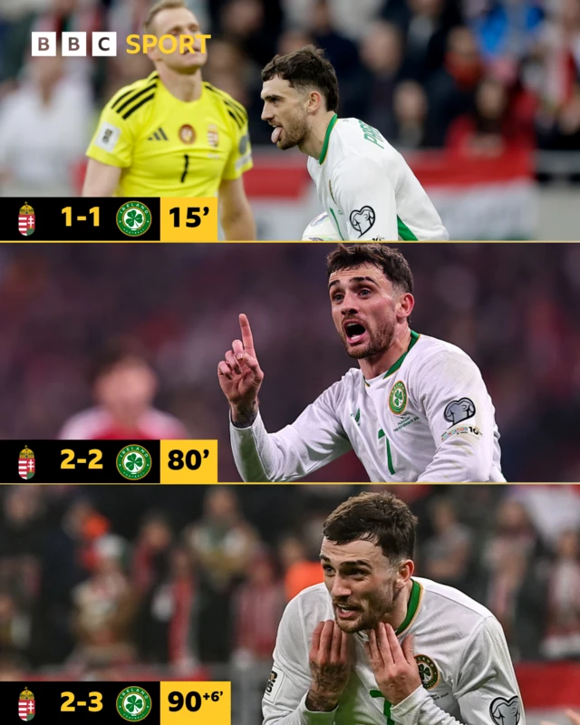 Troy Parrott scored a hat-trick against Hungary to secure a World Cup play-off for the Republic of Ireland