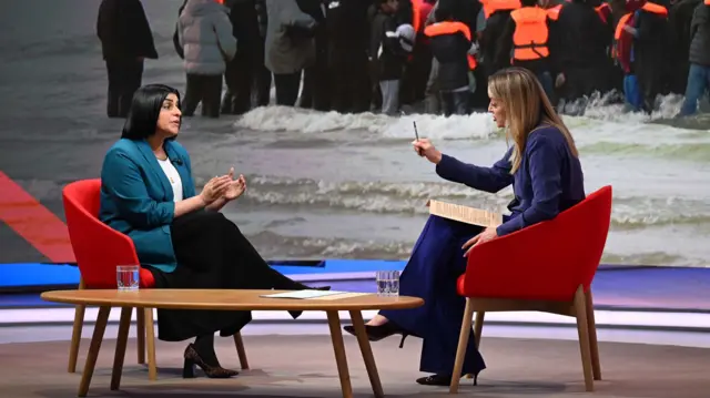 Shabana Mahmood and Laura Kuenssberg.