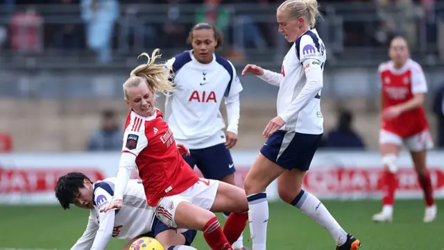 Spurs v Arsenal action