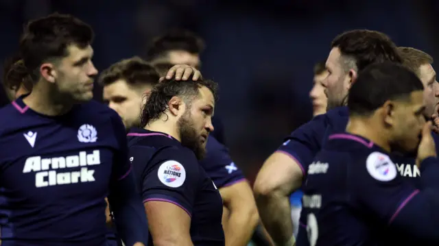 Scotland players look dejected