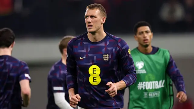 Dan Burn of England warms up prior to the FIFA World Cup 2026 qualifier match between Albania and England