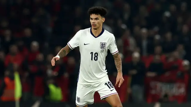 Nico O'Reilly in action for England