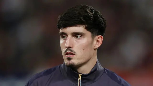 Tino Livramento during the national anthem for England