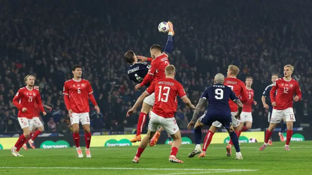 Scott McTominay scores a bicycle kick for Scotland