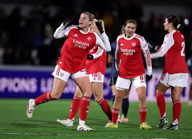 Russo celebrates her goal
