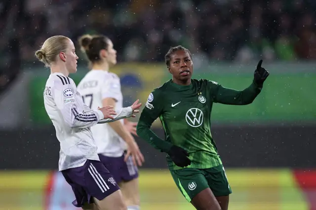 Wolfsburg celebrate a goal