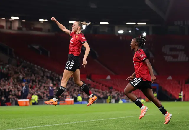 Manchester United celebrate a goal