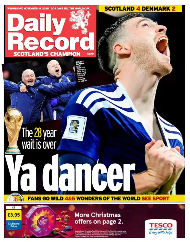 Daily Record front page