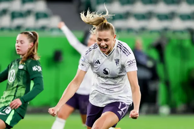 Rolfo celebrates her goal
