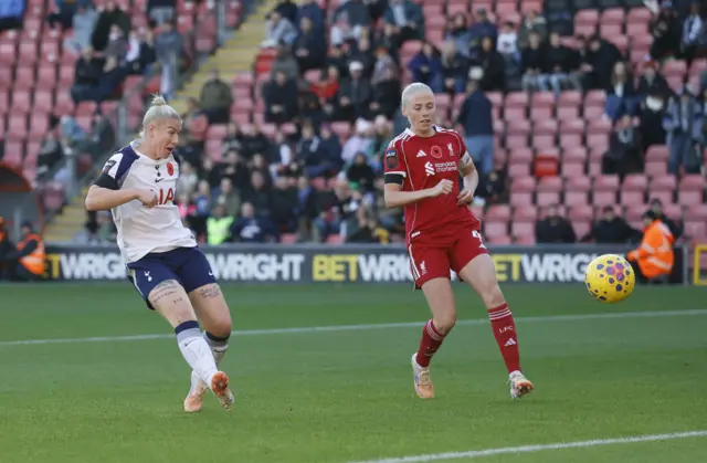 Tottenham Hotspur's Bethany England scores their second goa