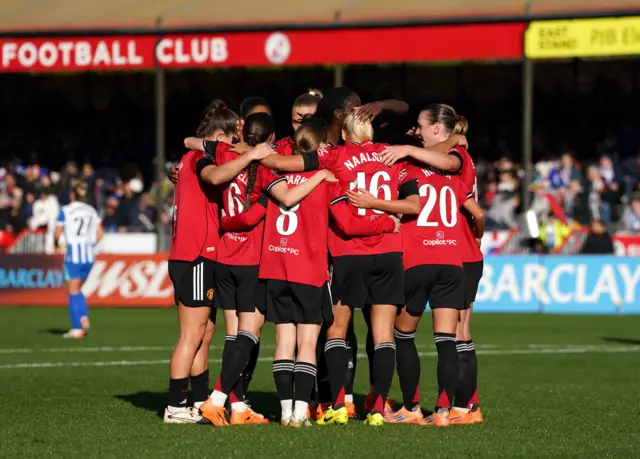 Manchester United's Lisa Naalsund celebrates scoring their side's third goal