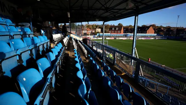 General view inside the stadium before the Emirates FA Cup First Round match between Gainsborough Trinity and Accrington Stanley