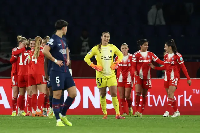 Mary Earps and teammates stand stunned